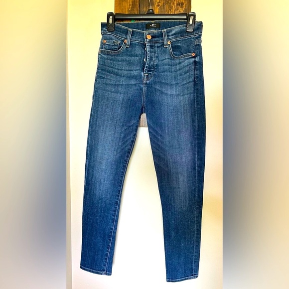 7 for All Mankind Josefina Jeans Blue Jeans Stretch Skinny Women’s Size 24 - Picture 3 of 16